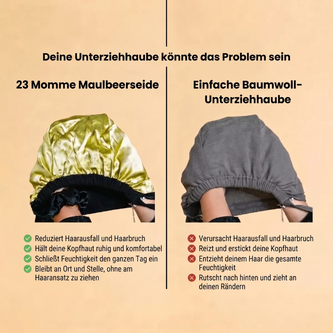 Hijabi Seidenhaube – Stoppt Haarausfall & Bruch am Ansatz