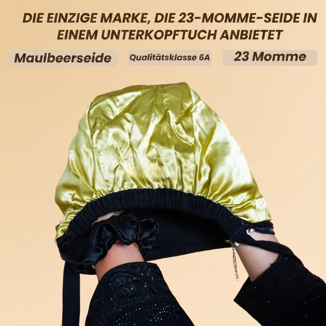 Hijabi Seidenhaube – Stoppt Haarausfall & Bruch am Ansatz