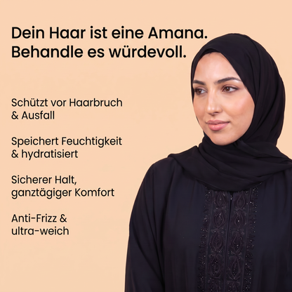 Hijabi Seidenhaube – Stoppt Haarausfall & Bruch am Ansatz